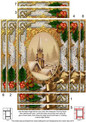 Steeple Holly 7x5in Spiral Edge Stacker