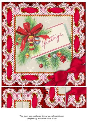 Christmas Greetings 8inch Picture Sheet