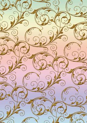 Angel Pastel Gold Ironwork Paper