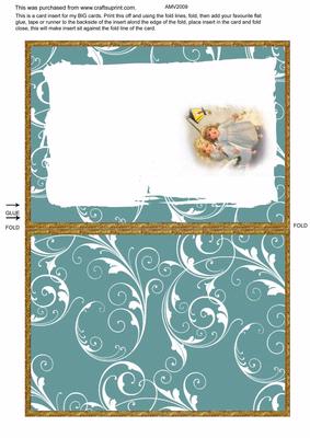 Angel Children Peacock Christmas Insert