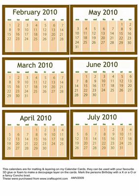 Gold Calendar Toppers Feb10-july10