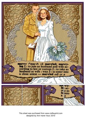 Gi Bride Definition of Marriage 8inch Picture Sheet