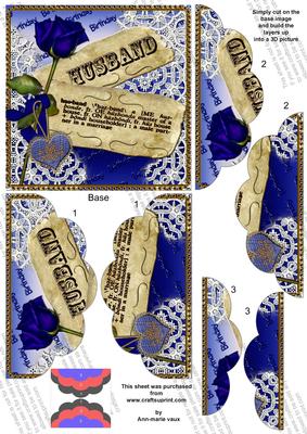 Blue Rose Husband Definition Top N Bottom Scallop Stacker