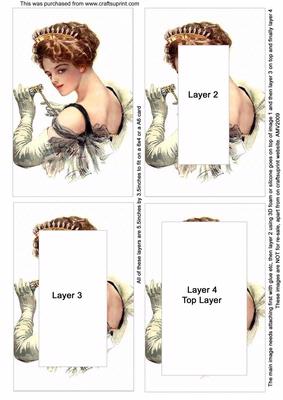 Vintage Opera Glasses Lady Easy Tunnel Sheet