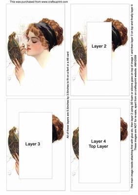 Vintage Lipstick Lady Easy Tunnel Sheet