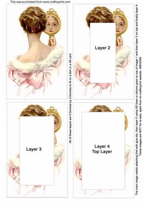 Vintage Mirror Lady Easy Tunnel Sheet