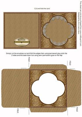 Baroque Style Natural Midi Midi Card and Envelope