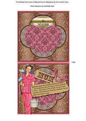 Mum Birthday Definition Cut and Fold Portrait Card