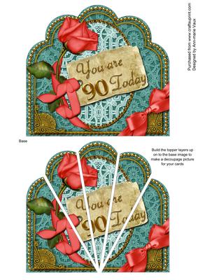Teal Coral 90 Today Ornate Scallop Deco Stacker