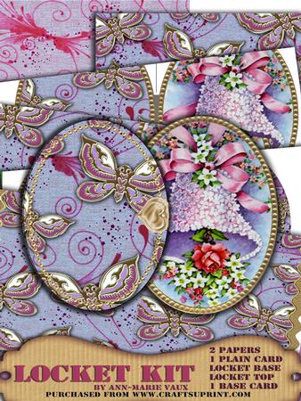 Floral Bell with Butterflies A5 Locket Kit