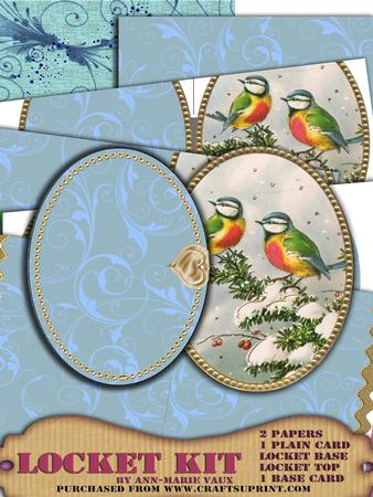 Christmas Bluetits A5 Locket Kit
