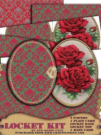 Beautiful Red Roses A5 Locket Kit