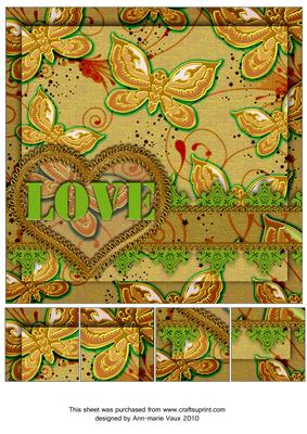 Multi Butterflies Love 8in Picture Topper