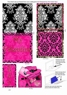 Make-up Valentine Mini 3D Pop-up Card