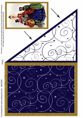 Christmas Carol Singers Corner Card