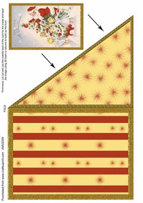 Santa with Children Around Christmas Tree Corner Card
