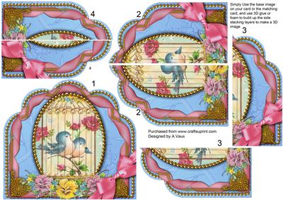 Lovebirds Ornate Scalloped Side Stacker