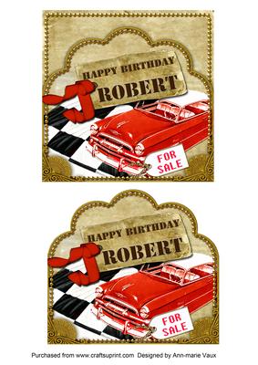 Red Car Robert Scallop Topper and Base