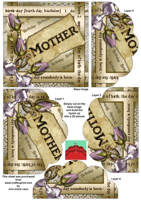 Mother Lilac Roses Birthday 5in Scallop Bottom Stacker