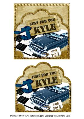 Blue Car Kyle Scallop Topper and Base