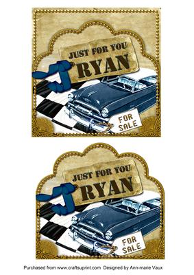 Blue Car Ryan Scallop Topper and Base