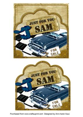 Blue Car Sam Scallop Topper and Base