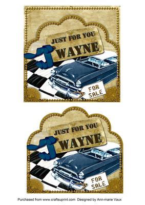Blue Car Wayne Scallop Topper and Base