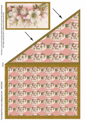 Christmas Roses Corner Card