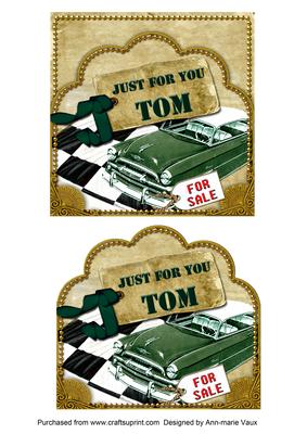 Green Car Tom Scallop Topper and Base