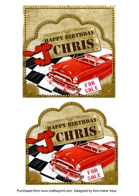 Red Car Chris Scallop Topper and Base