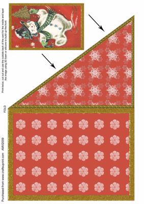 Happy Snowman Christmas Corner Card