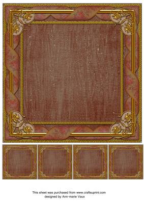 Tapestry Natural Brown Fancy 8in Picture Frame