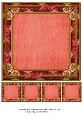 Tapestry Coral Fancy 8in Picture Frame