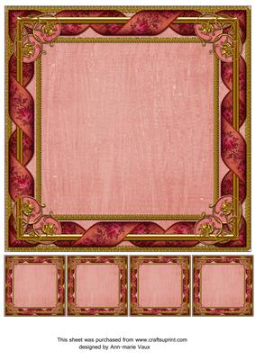Tapestry Pink Fancy 8in Picture Frame