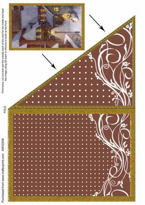 Village Christmas Child Corner Card