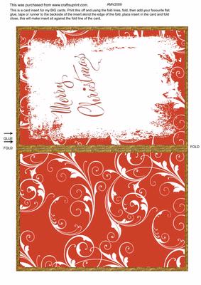 Father Christmas Writing Big Card Insert