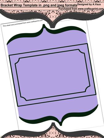 Bracket Card Matching Wrap Template Kit for Sheet