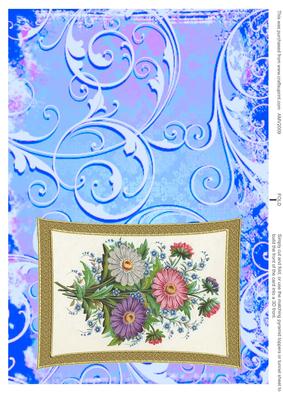 Daisy Bunch Gold Curved Cut and Fold Card