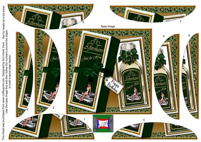 Racing Green Birthday Aftershave 5in Rounded Spiral Stacker