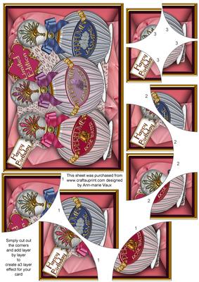 Perfume Trio Birthday Gift Box 7x5in All 4 Corner Stacker