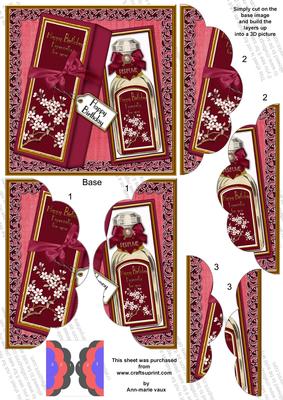 Plum Birthday Perfume 5in Side by Side Round Scallop Stacker