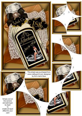 Black Aftershave 18th Birthday 7x5in Corner Stacker