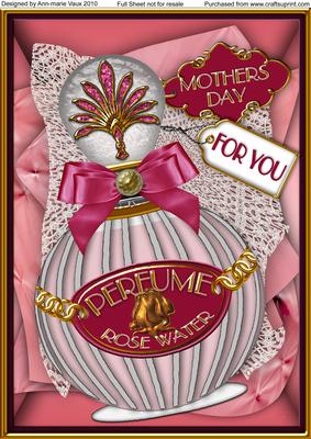 Rose Perfume Mothers Day A4 Picture Sheet