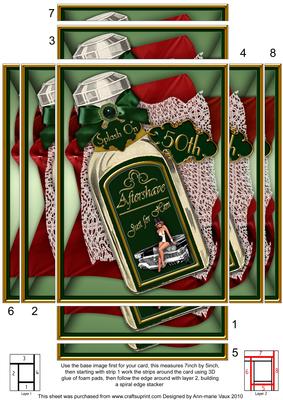 Racing Green Aftershave 50th Birthday Spiral Edge Stacker