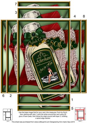 Racing Green Aftershave 80th Birthday Spiral Edge Stacker