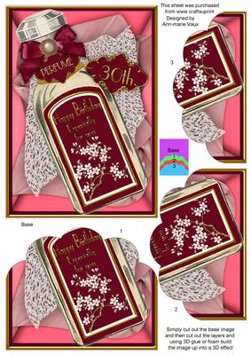 Plum Perfume 30th Birthday 7x5in Scallop Bottom Stacker