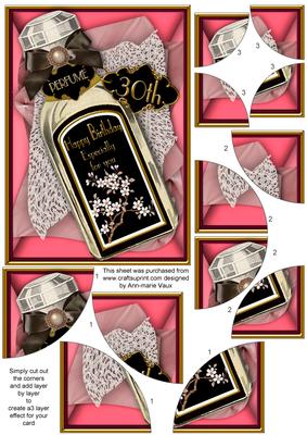 Pink Black 30th Perfume All Corner Stacker