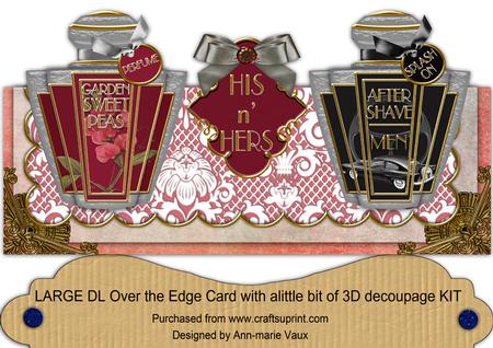 His N' Hers Gift Set Large Dl Ote Decoupage Card Kit