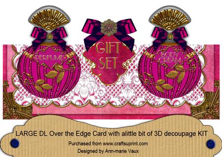 Pink Sapphire Perfumes Large Dl Ote with Decoupage Card Kit