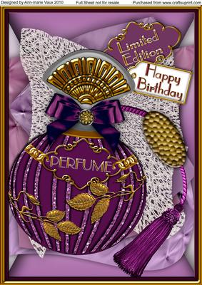 Amethyst Birthday Perfume A4 Picture Sheet